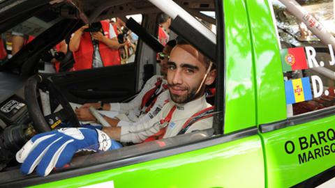 Jovem piloto numa prova do campeonato da Madeira de ralis em 2012