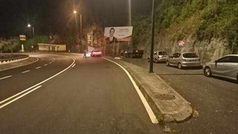 O ciclista foi projectado cerca de 15 metros após o violento embate.