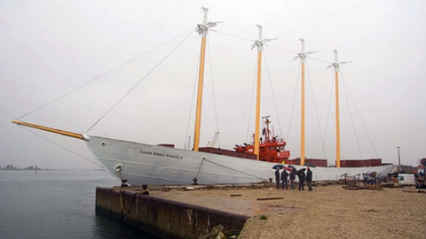 O 'Santa Maria Manuela' é o irmão-gémeo do 'Creoula' e navega como navio expedicionário desde 2008.&nbsp; &nbsp;Foto Arquivo