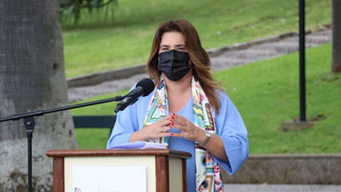Augusta Aguiar presidiu, hoje, à sessão de abertura do evento.