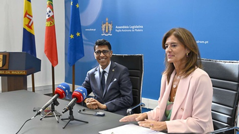 Vice-presidente do Parlamento Europeu com Rubina Leal.