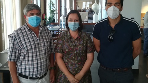 Cabeças-de-lista à Câmara Municipal do Funchal e à Assembleia Municipal do Funchal, Bruno Berenguer e Patrícia Spínola, e José Manuel Sousa, membro da Mesa da Assembleia Geral de militantes