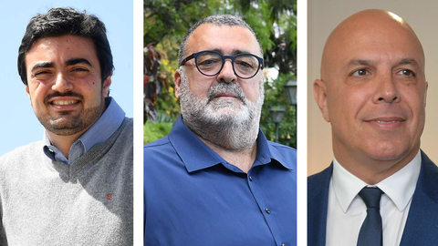 Os três comentadores de serviço na TSF-Madeira.