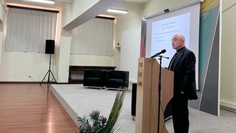 D. Nuno Brás proferiu esta manhã uma conferência na Escola Secundária Jaime Moniz sobre 'Ética e Inteligência Artificial'