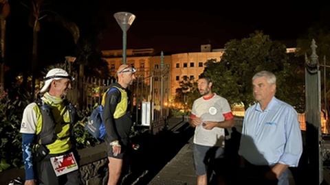 Os madrugadores que se apresentaram no Parque de Santa Catarina