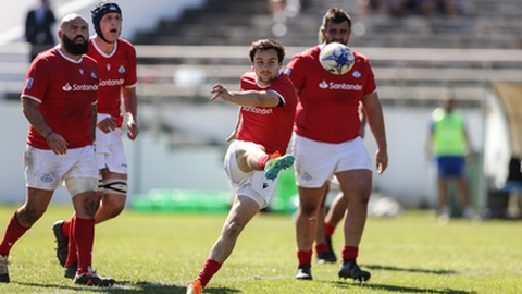 Jogo entre seleção de Portugal de Râguebi e a Roménia na 2.ª jornada da Rugby European Championship 2021, qualificação para o Mundial de 2023.