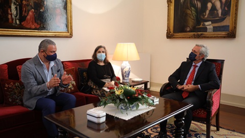 O presidente da Assembleia Legislativa da Madeira em audiência com a presidente da Cáritas Portuguesa