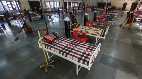 Centro para quarentena em Mumbai, Índia&nbsp;