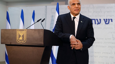 O líder da oposição Yaïr Lapid. FOTO JACK GUEZ/AFP
