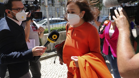Paula Lourenço, advogada de Bruno Macedo, à chegada ao Tribunal Central de Instrução Criminal&nbsp;