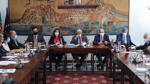Decorreu hoje a reunião da Concertação Social, uma semana antes&nbsp; da votação na generalidade da proposta de OE2022. Foto: MIGUEL A. LOPES/LUSA