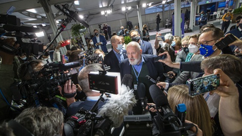 Frans Timmermans, vice-presidente da Comissão Europeia, é uma das vozes contra alterações ao texto final.&nbsp; &nbsp;Foto&nbsp;EPA/ROBERT PERRY