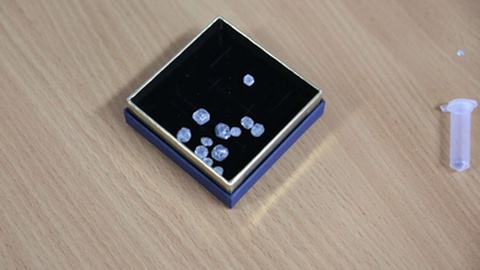 Diamantes sintéticos produzidos pela MDT na unidade fabril localizada no Centro Internacional de Negócios da Madeira, no Caniçal