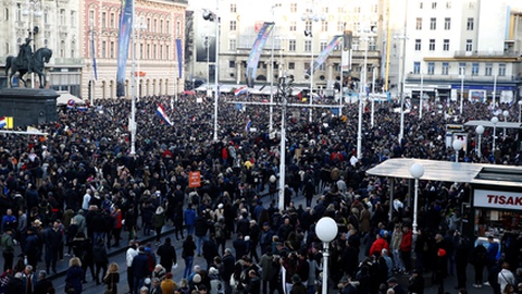 Protestos na Croácia&nbsp;