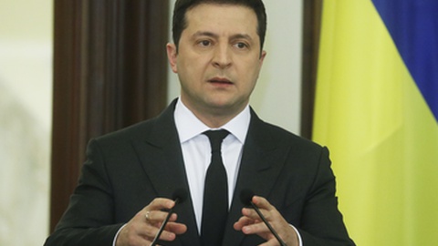 O presidente ucraniano Volodymyr Zelensky.&nbsp; Foto&nbsp;EPA/VALENTYN OGIRENKO