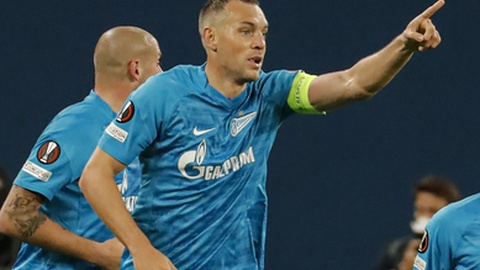 &nbsp;Artem Dzyuba é jogador do Zenit St. Petersburg. Foto:&nbsp;EPA/ANATOLY MALTSEV