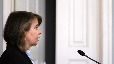 A coordenadora do BE, Catarina Martins, foi uma das intervenientes na Conferência Europeia para a Paz.