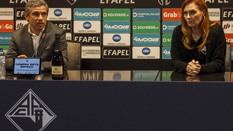 Pedro Roxo, actual presidente da Académica, e Diana Parceira, financeira do clube.&nbsp; Foto&nbsp;Fernando Fontes/Global Imagens