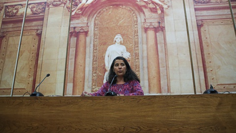 Líder parlamentar do Partido Comunista Português (PCP), Paula Santos.&nbsp;