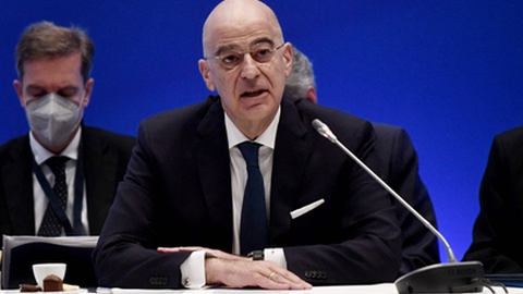 O ministro dos negócios estrangeiros grego, Nikos Dendias. Foto Sakis MITROLIDIS/AFP