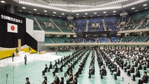 Memorial anual às vítimas da bomba atómica.&nbsp; &nbsp;Foto EPA/Yuichi Yamazaki/POOL