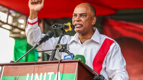 Adalberto Costa Junior, candidato à presidência, no último comício da UNITA, em Luanda, a 22 de Agosto de 2022