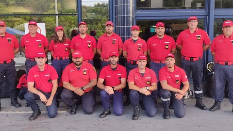 Contingente que partiu para a Madeira no passado dia 18 de Agosto.