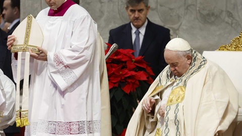 Papa Francisco preside à Missa Solene da Solenidade da Maria Santíssima Mãe de Deus, no Vaticano, 1 de Janeiro de 2023.