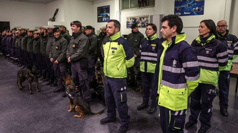 Força Operacional Conjunta (FOCON) aquando da partida para a Turquia a 8 de Fevereiro de 2023. Foto MANUEL DE ALMEIDA/LUSA