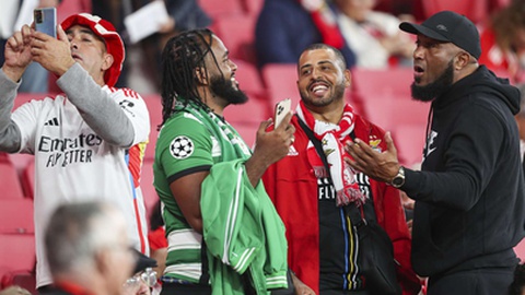 Aspecto do ambiente no interior do estádio da Luz. Foto Pedro Rocha / Global Imagens