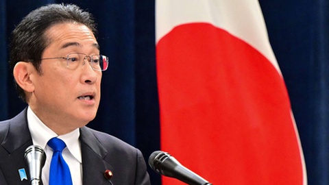 O primeiro-ministro Fumio Kishida.&nbsp; Foto&nbsp; Frederic J. Brown / AFP