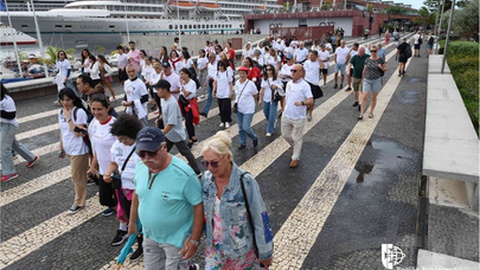 A caminhada 'Pare o AVC, junte-se a nós' realizada no ano passado.&nbsp; Foto DR/Miguel Lira/GRM