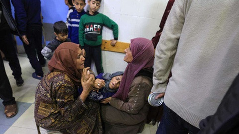 Hospital Nasser, em Khan Yunis, Gaza, a 17 de Dezembro de 2023