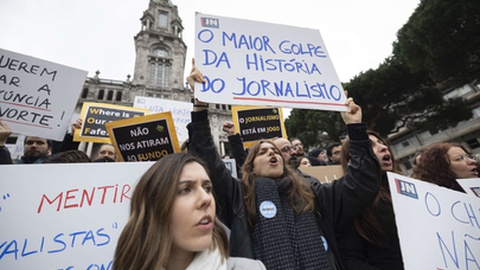 Recorde-se que este ano os jornalistas portugueses fizeram a primeira greve geral em 40 anos.&nbsp; &nbsp;Foto&nbsp;Pedro Correia/Global Imagens