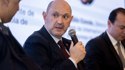 O presidente da Real Federação Espanhola de Futebol (RFEF), Rafael Louzán.