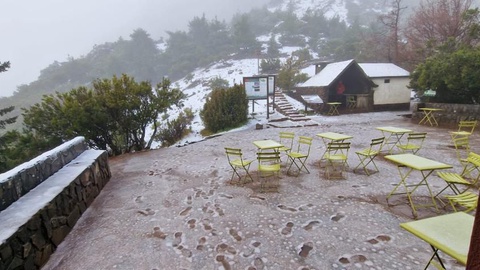 Imagem captada esta manhã no Pico Ruivo.