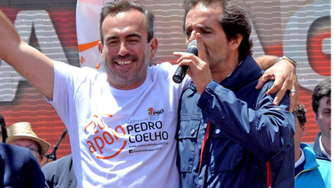 Albuquerque e Pedro Coelho, em 2017, na Festa do Chão da Lagoa.