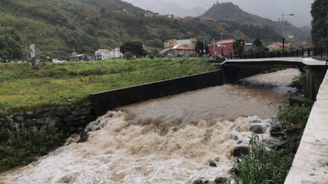 Caudal na Ribeira de São Vicente