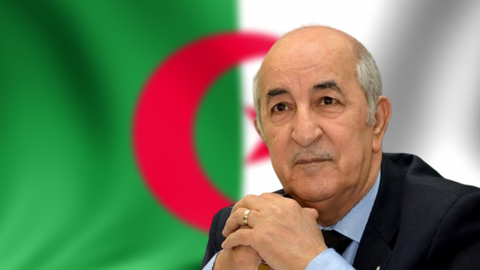 O Presidente argelino Abdelmadjid Tebboune.&nbsp; &nbsp;Foto DR