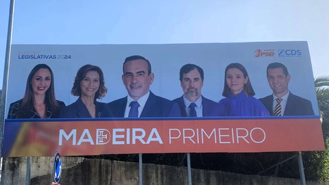 Cartaz surge sem Albuquerque, apenas com os candidatos.