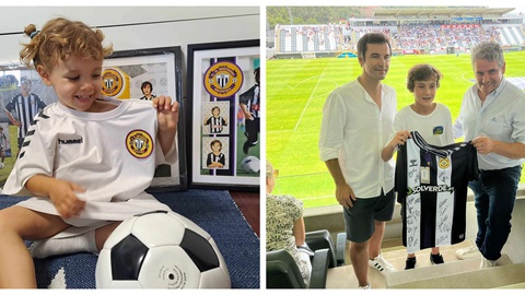 O pai e irmão (à direita) de Maria Teixeira (à esquerda), cuja foto venceu o passatempo do DIÁRIO.