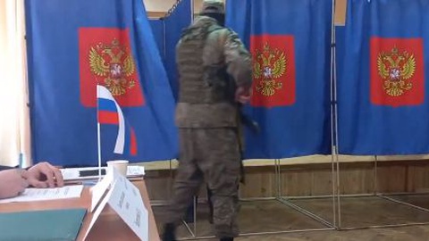 Assim se vota na Rússia.&nbsp; &nbsp;Foto DR/XTwitter