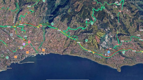 Situação na Via Rápida antes das 8h00. Foto Google Maps