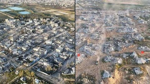 Uma das vilas da Faixa de Gaza, como era e como ficou.