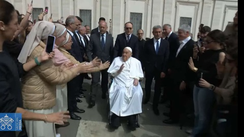Foto printscreen Vatican Media Live