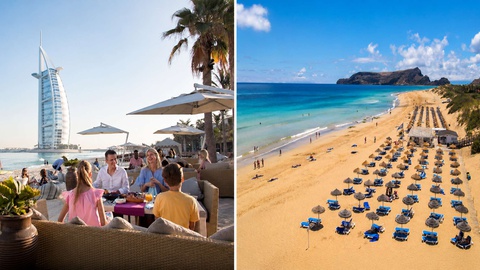 Imagens do Dubai e do Porto Santo