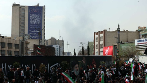 Realizou-se hoje o funeral de militares da Guarda Revolucionária do Irão, mobilizando muitas pessoas.&nbsp;