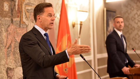 Mark Rutte está de visita ao Montenegro.&nbsp;