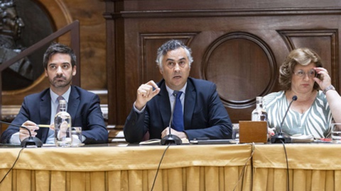 O ministro da Educação, Ciência e Inovação, Fernando Alexandre, durante a sua audição na Comissão de Educação e Ciência, que decorreu na Assembleia da República, esta terça-feira.&nbsp;