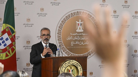 Paulo Rangel na visita ao Egipto, recentemente.&nbsp;